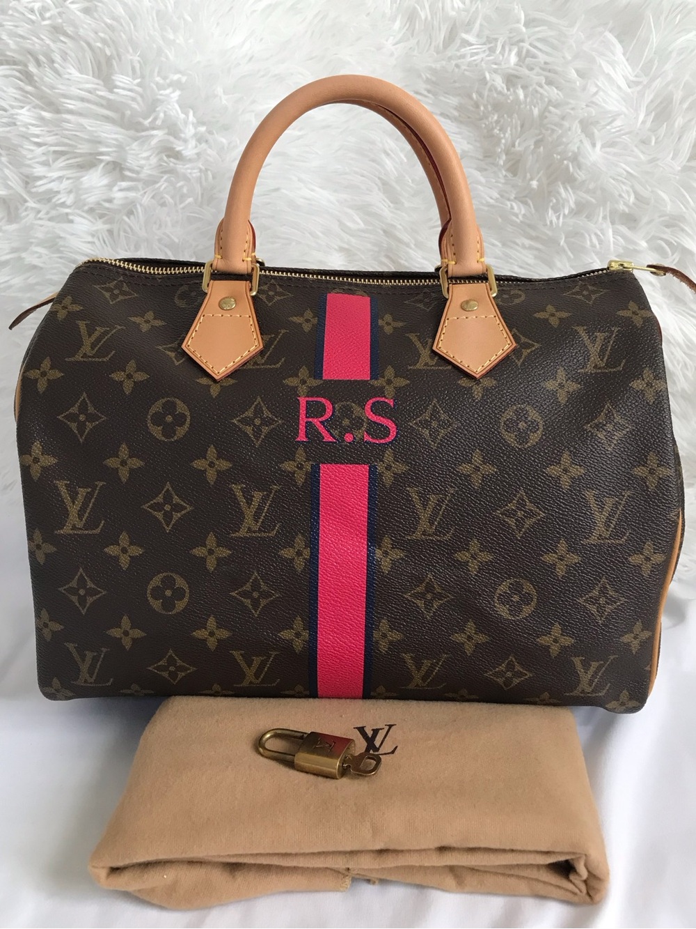 Louis Vuitton Speedy 30 Monogram W/ Initials RS